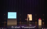 'Als er één ding is wat powerpoint doet is alle ziel en beleving uit een presentatie halen'