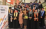 Prinses Beatrix aanwezig bij jubileum Erasmus Universiteit in de Doelen