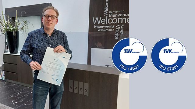 AVEX behaalt ISO14001 en ISO27001 certificering