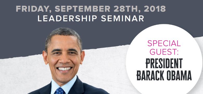 Barack Obama spreekt voor het eerst na zijn presidentschap in Nederland
