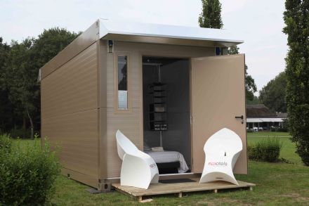 Flexotels plaatst opvouwbare hotelkamers op groot festival in de VS