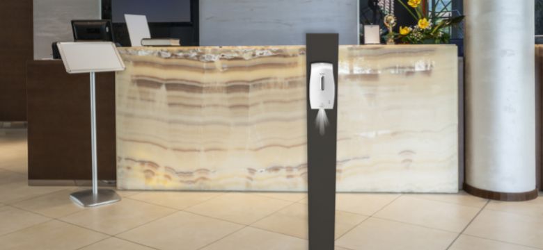 Hygiëne desinfectie zuilen ideaal voor evenementen
