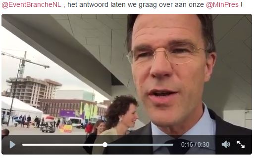 Jaaroverzicht 2016 April: minister president ambassadeur voor eventbranche