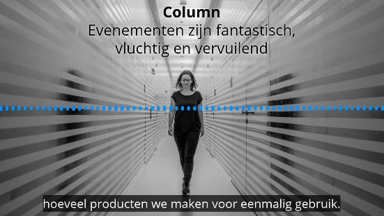 'Maak van een evenement geen kerkhof vol afdankertjes'