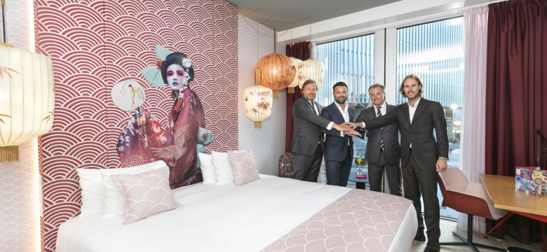 Nhow Amsterdam RAI onthult eerste foto's: 'dit moet de hotspot en thuisbasis worden voor o.a. organisatoren'