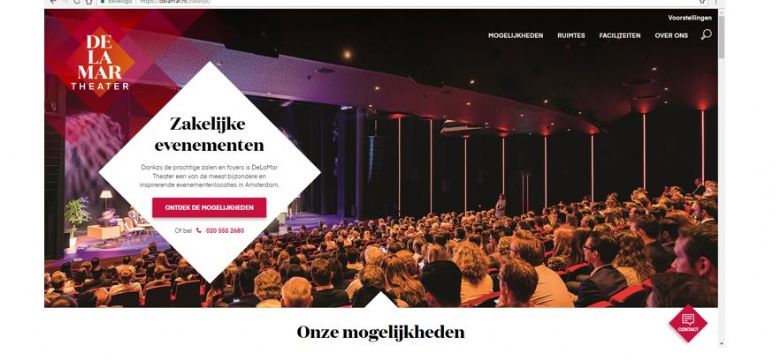 Nieuwe huisstijl en zakelijke website voor DeLaMar Theater