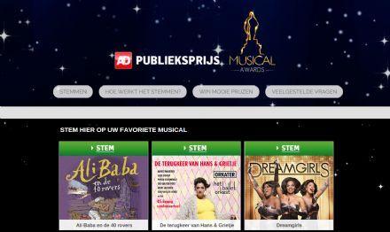 Persgroep geeft publiek dankzij Vote Company een grote rol in het Musical Award Gala