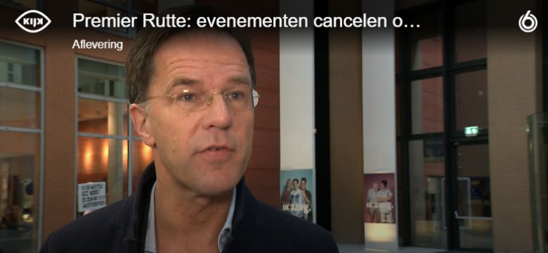 Premier Rutte over eventueel cancellen evenementen ivm Corona-virus: 'Dat heeft nu geen zin'