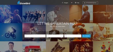 Showbird: online boek- en zoekmachine voor entertainment op evenementen