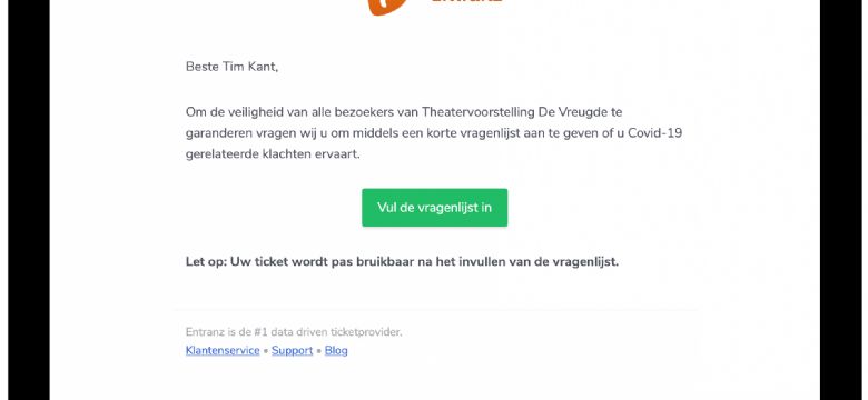 Ticketprovider Entranz verzorgt COVID19 check voor feestcafés en kleine horeca