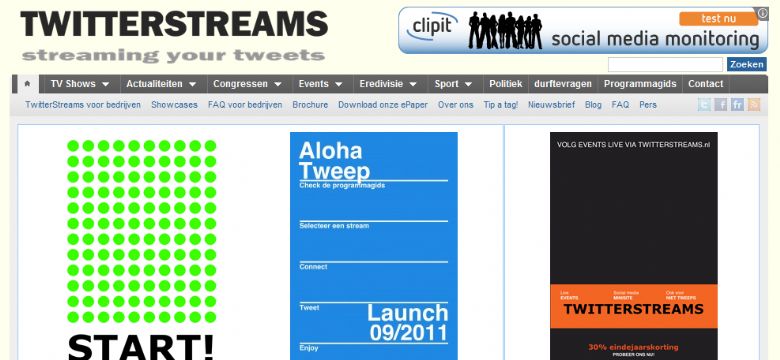 TwitterStreams is schakel tussen evenement en social media